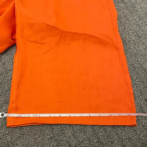 Joie Wide Leg elastic waist drawstring pants orange 16232 - Picture 8 of 11